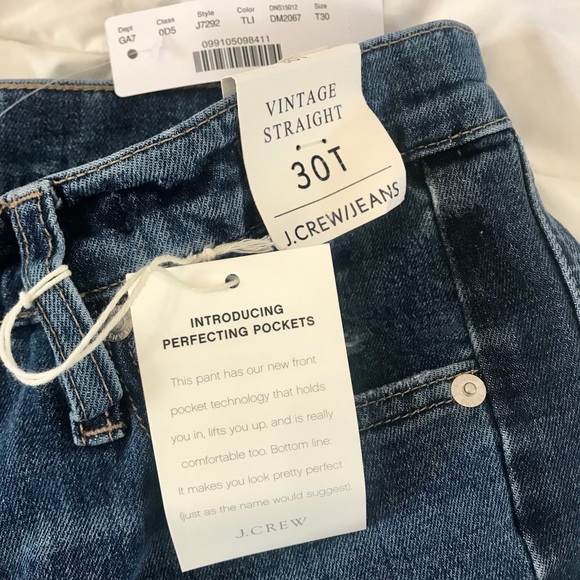 J. Crew Denim - NWT J. Crew vintage straight with tuxedo stripe
